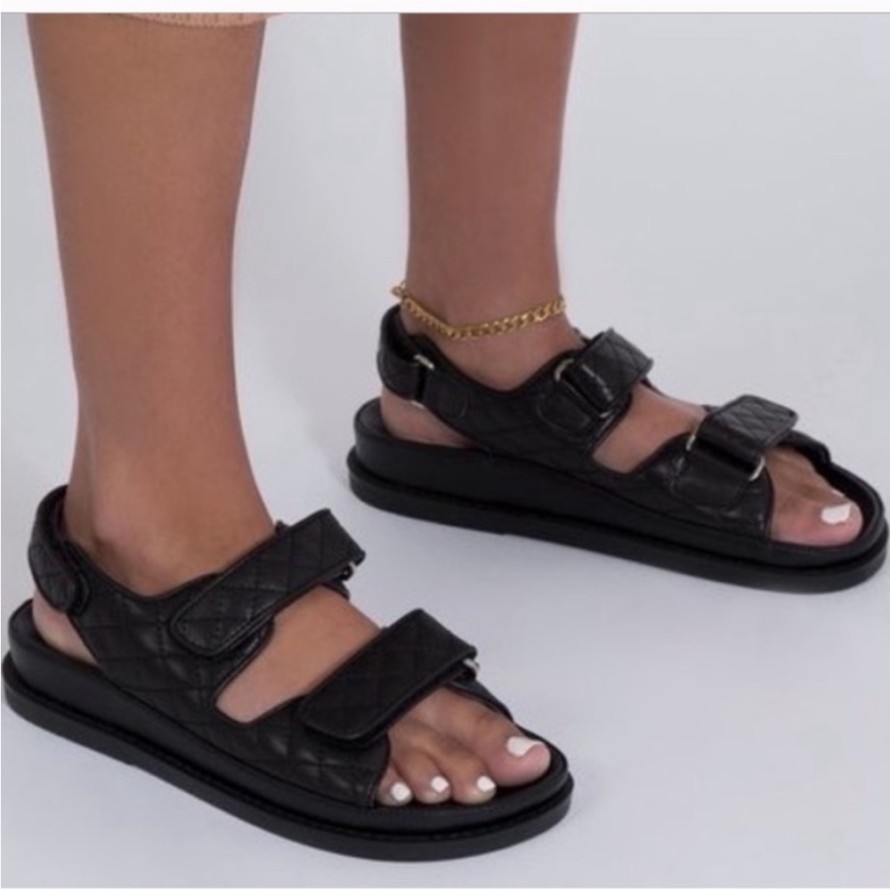 Ducie London black sandals